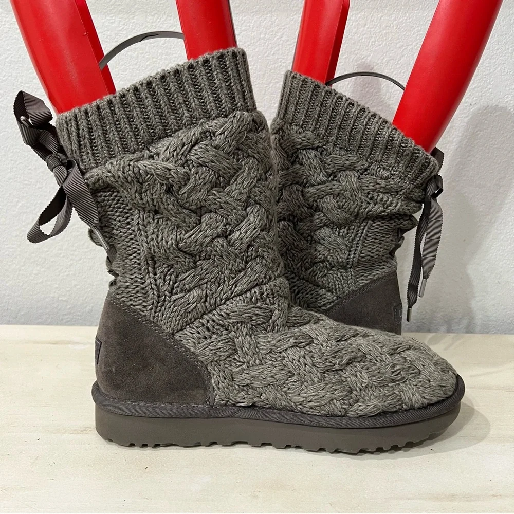 Ugg Grey Heathered Winter Boots - Picture 2 of 9